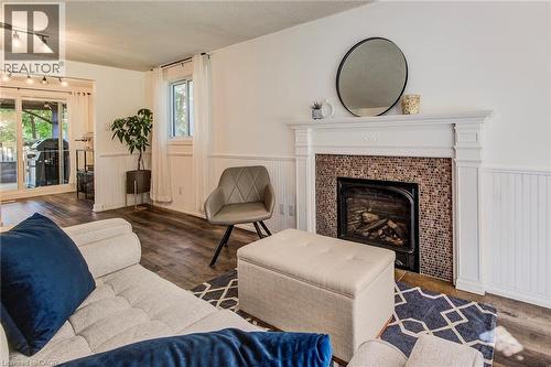 98 Rolling Meadows Drive, Kitchener, ON - Indoor Photo Showing Living Room With Fireplace