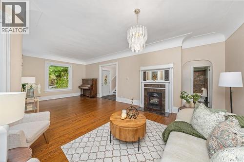 156 Queen Street, Sarnia, ON - Indoor Photo Showing Living Room With Fireplace