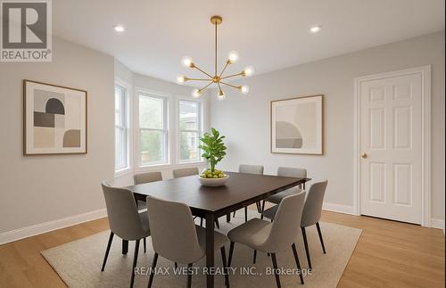 Dining Room Virtually Staged - 7147 Harding Crescent, Mississauga, ON - Indoor Photo Showing Dining Room