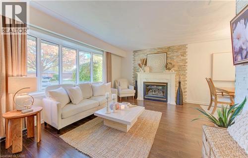 36 Blackfriars Place, Kitchener, ON - Indoor Photo Showing Living Room With Fireplace