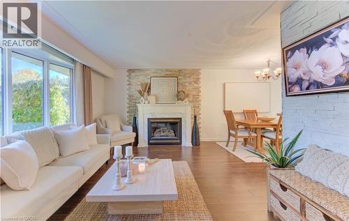 36 Blackfriars Place, Kitchener, ON - Indoor Photo Showing Living Room With Fireplace