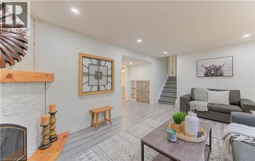 36 Blackfriars Place, Kitchener, ON - Indoor Photo Showing Living Room With Fireplace