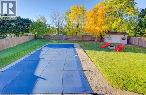 36 Blackfriars Place, Kitchener, ON - Outdoor With In Ground Pool With Backyard