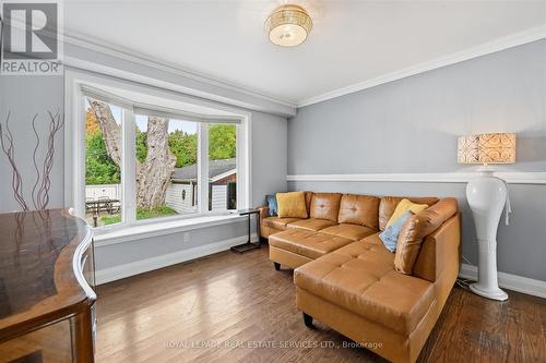 Family Room with Picture Window Overlooks Backyard - 677 Greenwood Drive, Burlington, ON - Indoor
