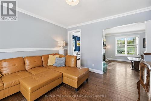 Family Room with Picture Window Overlooks Backyard - 677 Greenwood Drive, Burlington, ON - Indoor Photo Showing Living Room