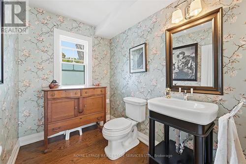 Modern Heritage Two-Piece Bath Adds Vintage Charm - 677 Greenwood Drive, Burlington, ON - Indoor Photo Showing Bathroom