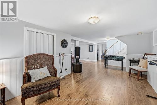 Expansive Recreation Room with Laminate Flooring - 677 Greenwood Drive, Burlington, ON - Indoor