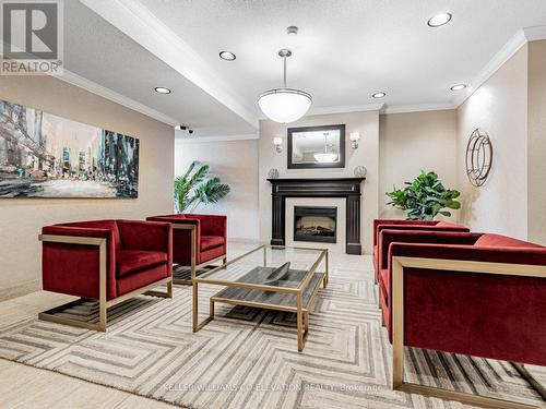 Stylish & Sophisticated Lobby - 308 - 250 Scarlett Road, Toronto, ON - Indoor With Fireplace