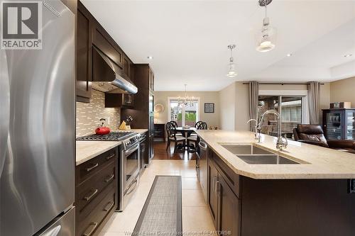 212 Woodycrest, Kingsville, ON - Indoor Photo Showing Kitchen With Double Sink With Upgraded Kitchen
