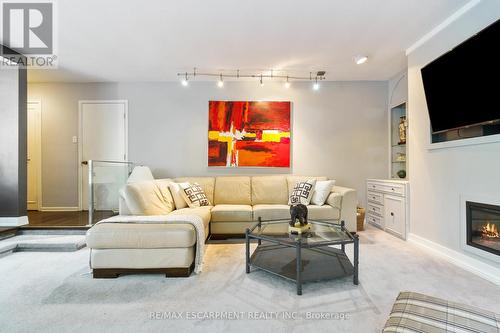 75 Terrace Drive, Hamilton, ON - Indoor Photo Showing Living Room With Fireplace