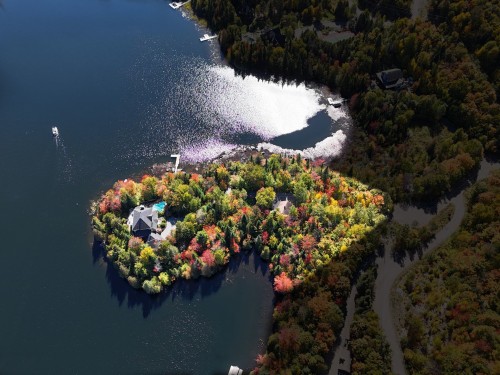 Photo aérienne - 200 Ch. De Villandry, Saint-Adolphe-D'Howard, QC - Outdoor With Body Of Water With View