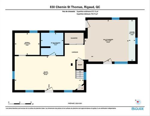 Plan (croquis) - 830 Ch. St-Thomas, Rigaud, QC - Other