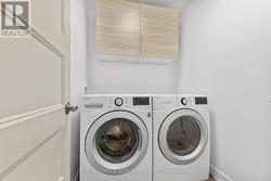 Convenient second level laundry room w/ gas dryer - 