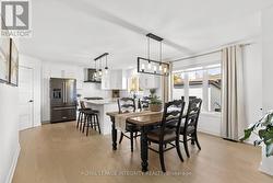 Modern light fixtures & window covering throughout - 