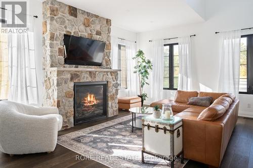 2439 Garrison Road, Fort Erie (Ridgeway), ON - Indoor Photo Showing Living Room With Fireplace