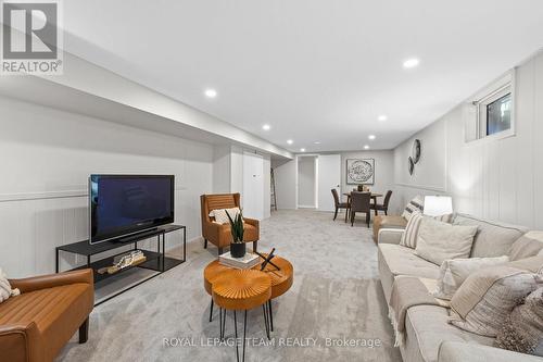 Family Room in Lower Level - 968 Walkley Road, Ottawa, ON - Indoor Photo Showing Living Room