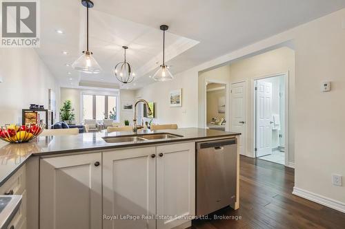 202 - 70 Stewart Street, Oakville (Co Central), ON - Indoor Photo Showing Kitchen With Double Sink