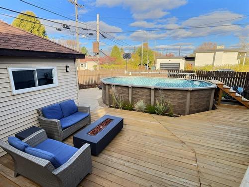 Terrasse - 507 Av. Murdoch, Rouyn-Noranda, QC - Outdoor With Above Ground Pool With Exterior
