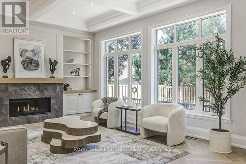 393 Rosebank Road, Pickering, ON - Indoor Photo Showing Living Room With Fireplace