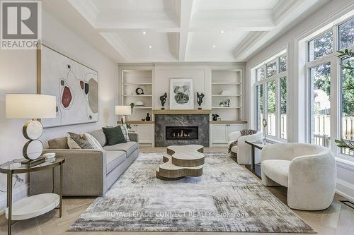 393 Rosebank Road, Pickering, ON - Indoor Photo Showing Living Room With Fireplace
