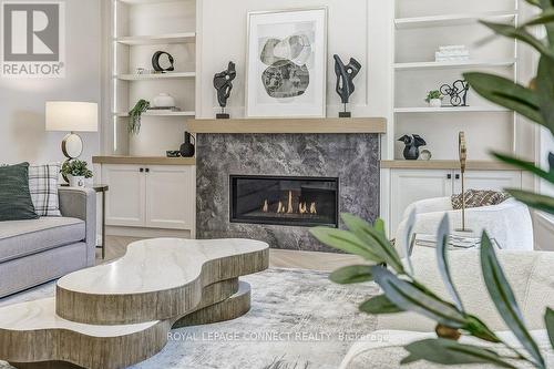 393 Rosebank Road, Pickering, ON - Indoor Photo Showing Living Room With Fireplace