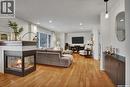 835 Swan Crescent, Saskatoon, SK  - Indoor Photo Showing Living Room With Fireplace 