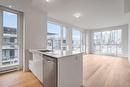 Living room - 821-1485 Rue Des Bassins, Montréal (Le Sud-Ouest), QC  - Indoor Photo Showing Kitchen With Upgraded Kitchen 