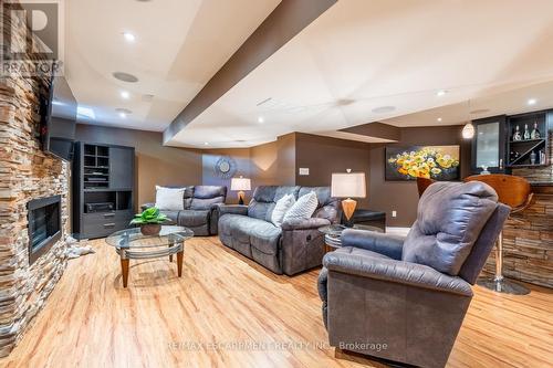 2338 Norland Drive, Burlington, ON - Indoor Photo Showing Living Room With Fireplace