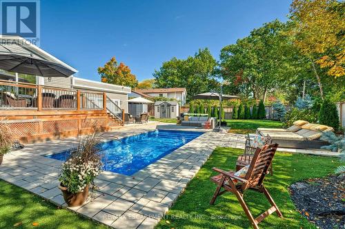 296 Kent Crescent, Burlington, ON - Outdoor With In Ground Pool With Backyard