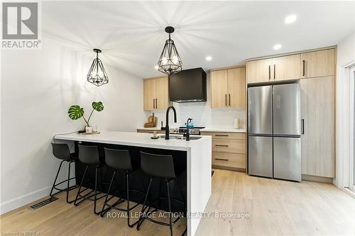 37 Barnes Avenue, Brantford, ON - Indoor Photo Showing Kitchen With Stainless Steel Kitchen With Upgraded Kitchen
