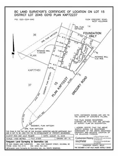1534 Gregory Road, West Kelowna, BC - Other