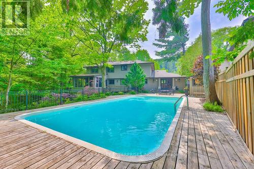 1293 Greenoaks Drive, Mississauga, ON - Outdoor With In Ground Pool With Deck Patio Veranda