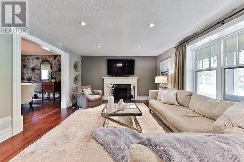 1293 Greenoaks Drive, Mississauga, ON - Indoor Photo Showing Living Room With Fireplace