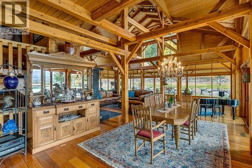 The Dining Area - 5705 Upper Booth N Road, Kelowna, BC - Indoor Photo Showing Dining Room