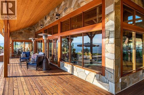 Covered Wrap around Deck - 5705 Upper Booth N Road, Kelowna, BC -  With Deck Patio Veranda With Exterior
