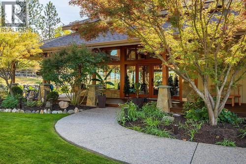 Entry walkway to the covered Wrap Around Deck into the front entrance - 5705 Upper Booth N Road, Kelowna, BC - Outdoor
