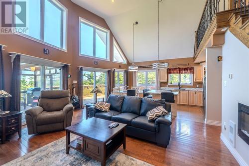 14 White Rock Road, Bonavista, NL - Indoor Photo Showing Living Room With Fireplace