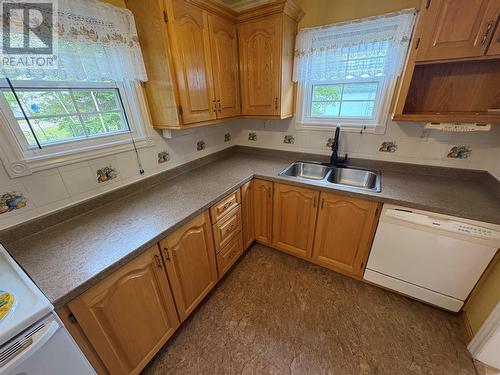 1 Crooked Lake Road, Badger, NL - Indoor Photo Showing Kitchen With Double Sink