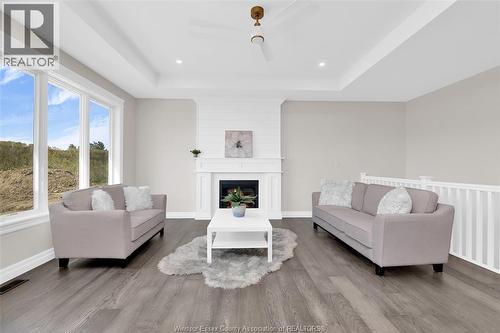 302 Blake Avenue, Belle River, ON - Indoor Photo Showing Living Room With Fireplace