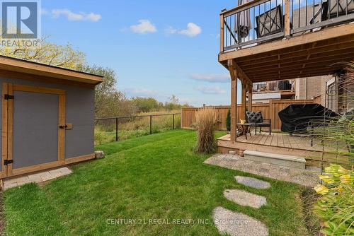 Backyard with Shed - 43 Valleyscape Trail, Caledon, ON - Outdoor With Balcony With Deck Patio Veranda With Exterior