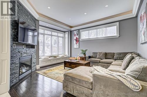 29 Threadneedle Crescent, Toronto, ON - Indoor Photo Showing Living Room With Fireplace
