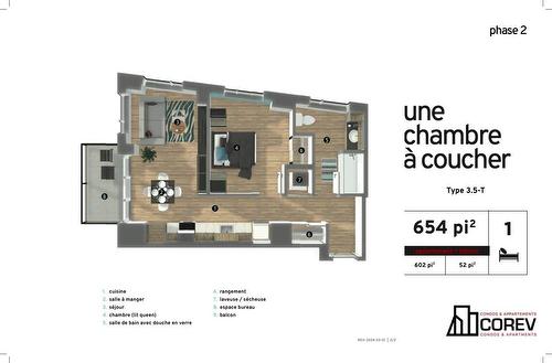 Drawing (sketch) - 508-5250 Rue Molson, Montréal (Rosemont/La Petite-Patrie), QC - Other