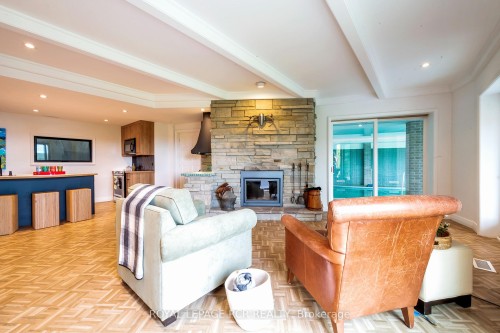 6398 Second Line, Centre Wellington, ON - Indoor Photo Showing Living Room With Fireplace