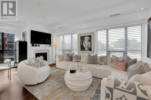 404 - 4 The Kingsway, Toronto, ON - Indoor Photo Showing Living Room With Fireplace