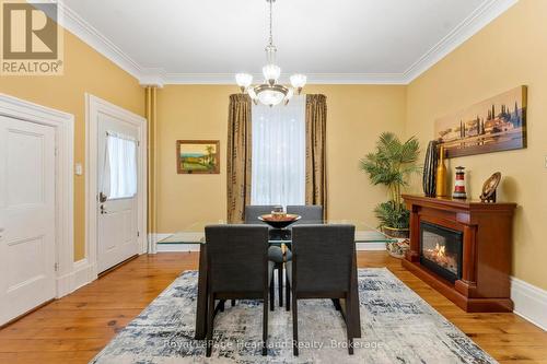 133 St Georges Crescent, Goderich (Goderich (Town)), ON - Indoor Photo Showing Dining Room With Fireplace