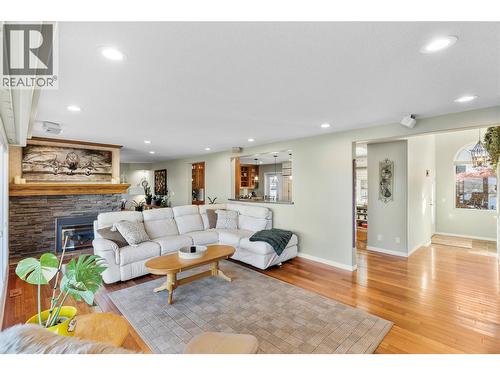 13709 Nash Drive, Coldstream, BC - Indoor Photo Showing Living Room With Fireplace