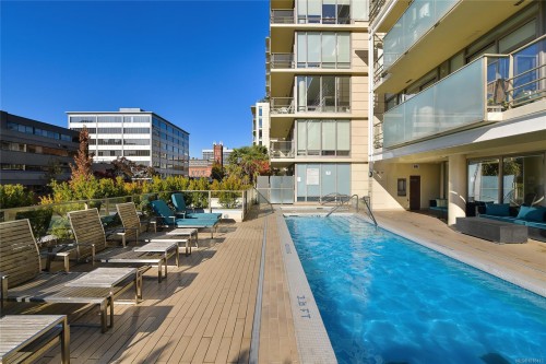 1003-707 Courtney St, Victoria, BC - Outdoor With In Ground Pool With Balcony