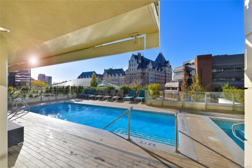 1003-707 Courtney St, Victoria, BC - Outdoor With In Ground Pool