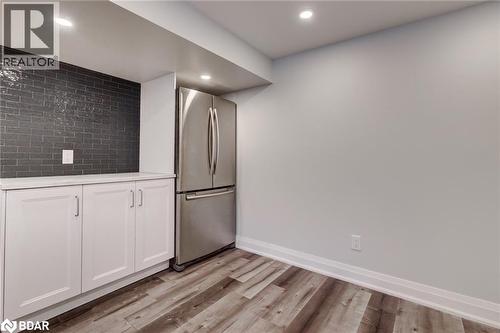 Unfurnished dining area featuring light wood finished floors and recessed lighting - 22 St James Street Unit# C, Brantford, ON - Indoor Photo Showing Other Room