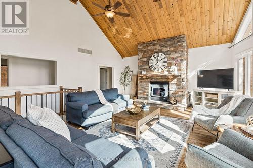 1658 Hospitality Road, Minden Hills, ON - Indoor Photo Showing Living Room With Fireplace